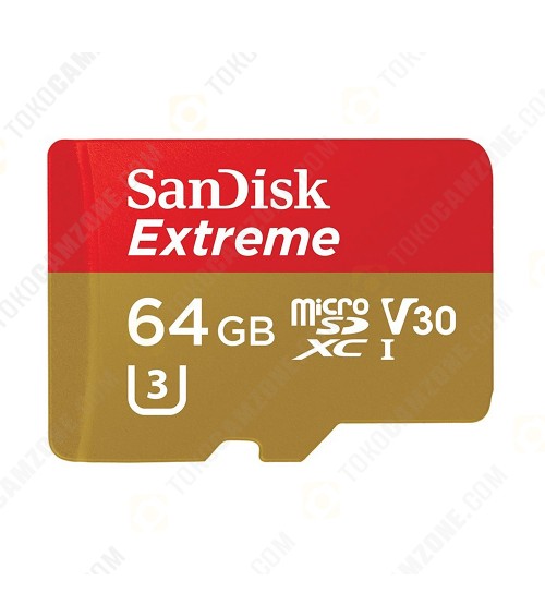 Sandisk Extreme MicroSDXC UHS-I Card Read 100MBs/Write 60MBs 64GB (With Adapter)